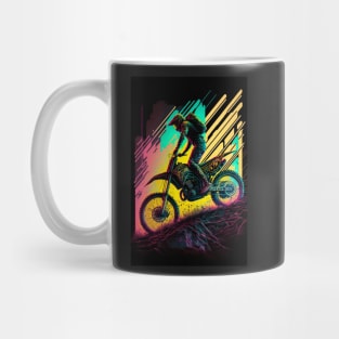 Cyber Future Dirt Bike With Neon Colors Mug